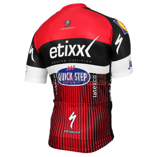 Maglia Quick Step manica corta 2016 rosso e nero